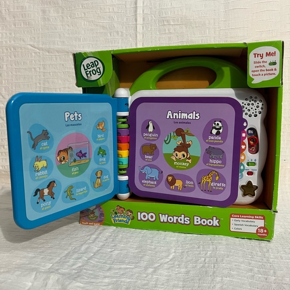Other - Leap Frog 100 Words Book Electronic Learning Friends -bilingual English Spanish